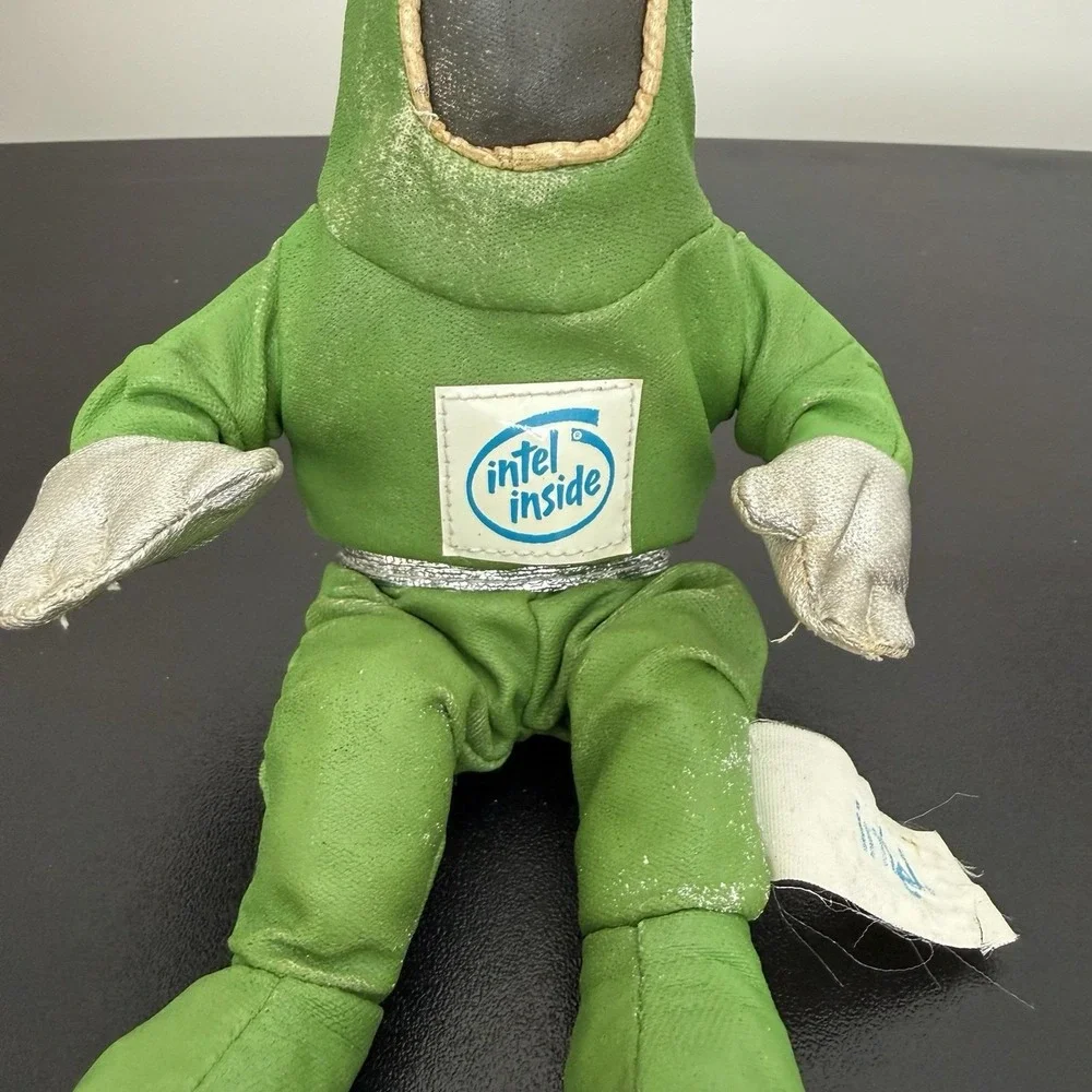 Vintage Intel Inside Astronaut Plush Promo Doll Green‎ 1990s Advertising